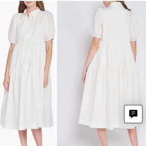 En Saison, white dress. Size M. Perfect spring/Easter dress